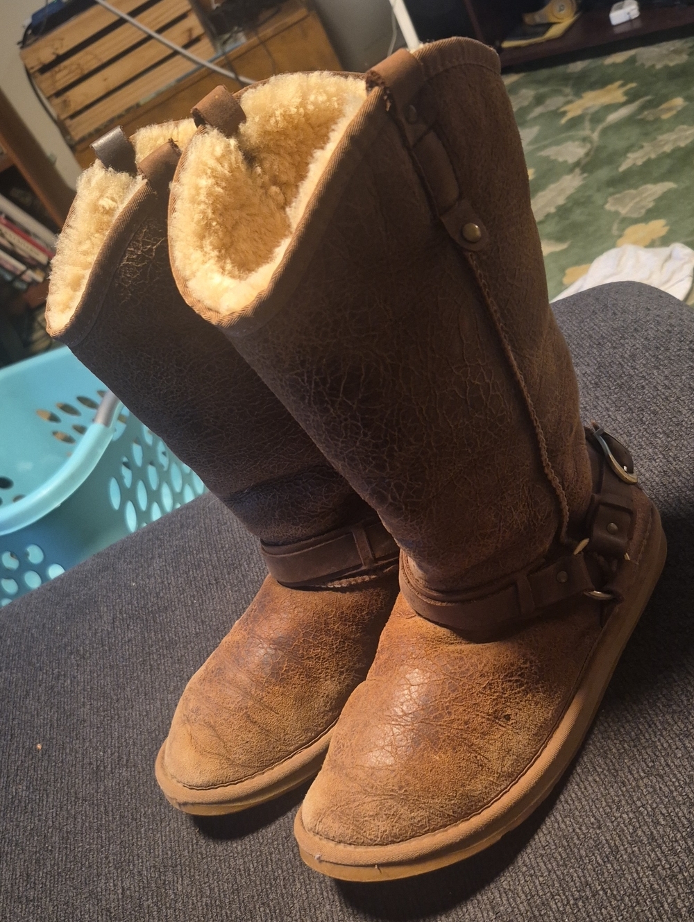 Australia Luxe Collective Brown Faux-Shearling Lined Men’s Rain & Snow Boots